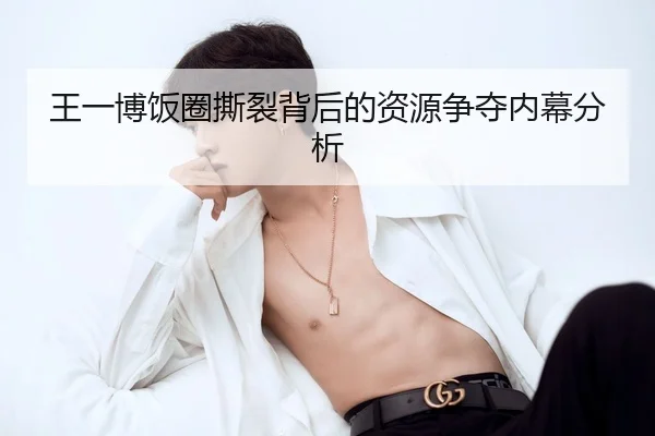 王一博饭圈撕裂背后的资源争夺内幕分析